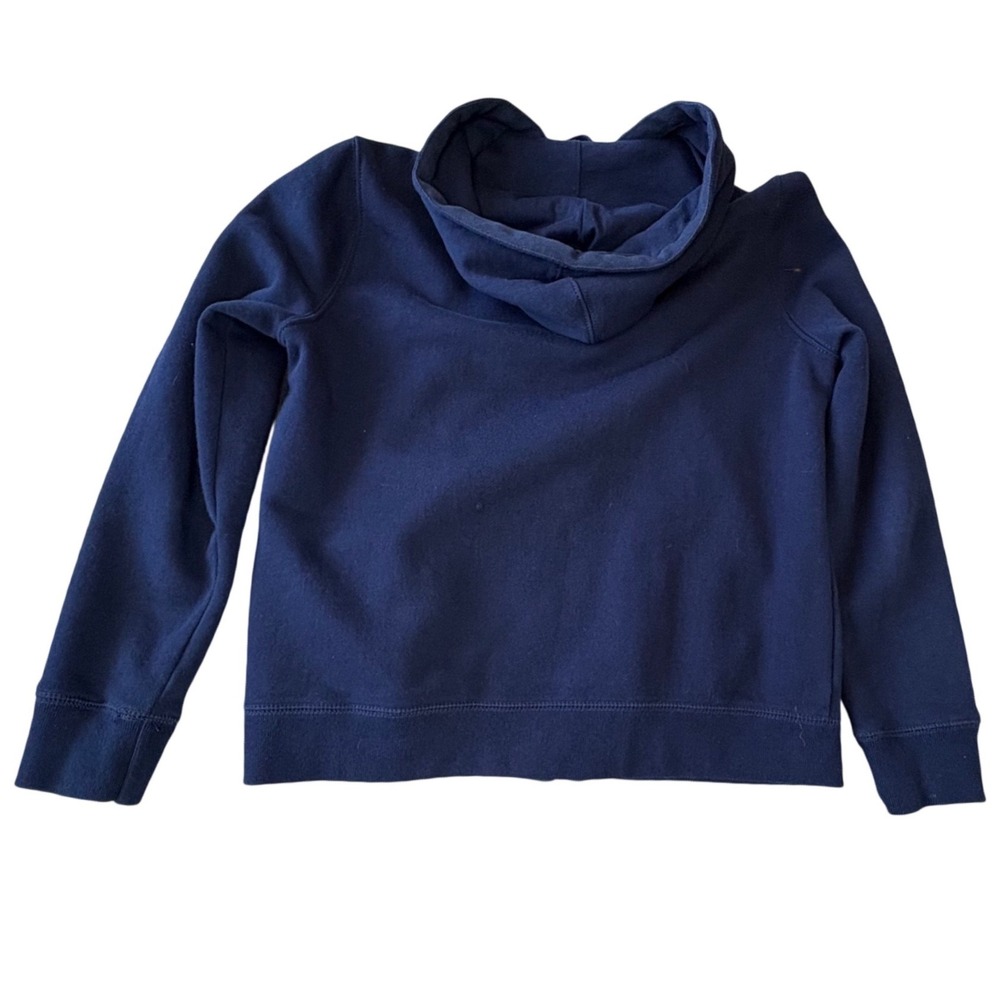 LRL Lauren Jeans Co Ralph Lauren Full Zip Hoodie Women L Navy Fleece Sweatshirt - Picture 2 of 9